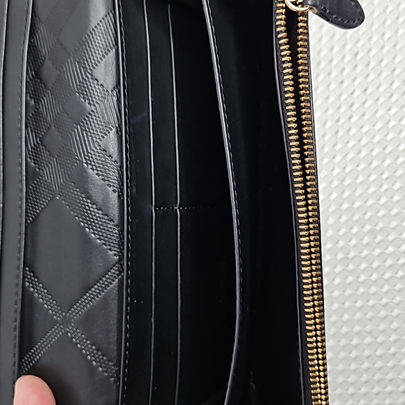 BURBERRY BLACK LEATHER CONTINENTAL WALLET - Picture 6 of 8